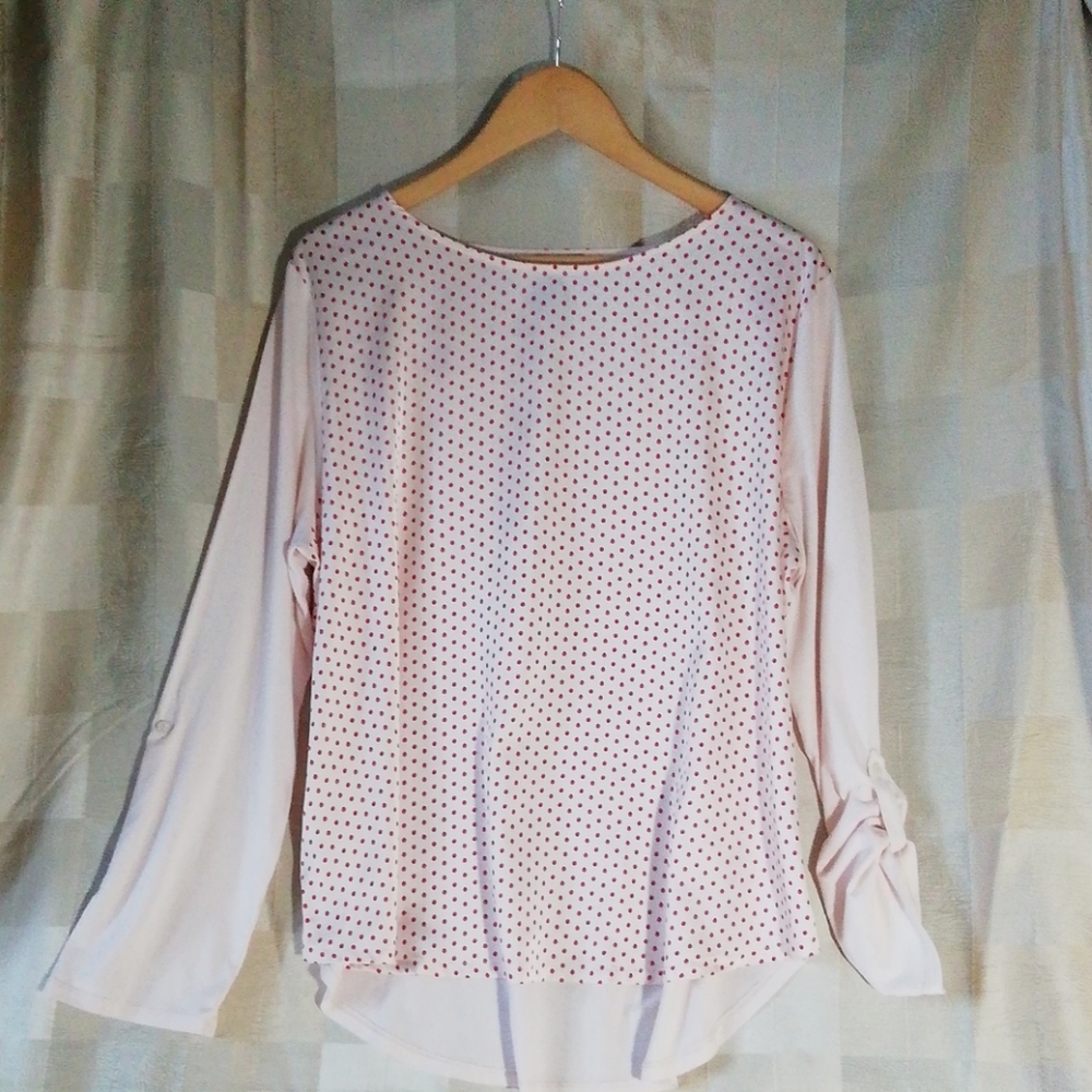 Ann Taylor polka dots blouse size XL